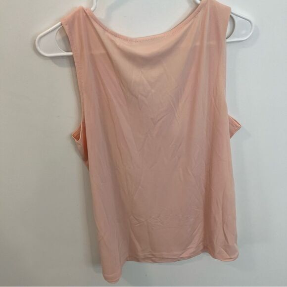 New Susan Graver Sheer Chiffon Scarf Top with Knit Tank | Size M - Picture 11 of 15